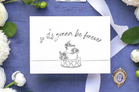 So It's Gonna Be Forever Greeting Card | Swifty Wedding present, Engagement, Bridal Shower, Fiancé Era Taylor Lover Bachelorette Party Gift