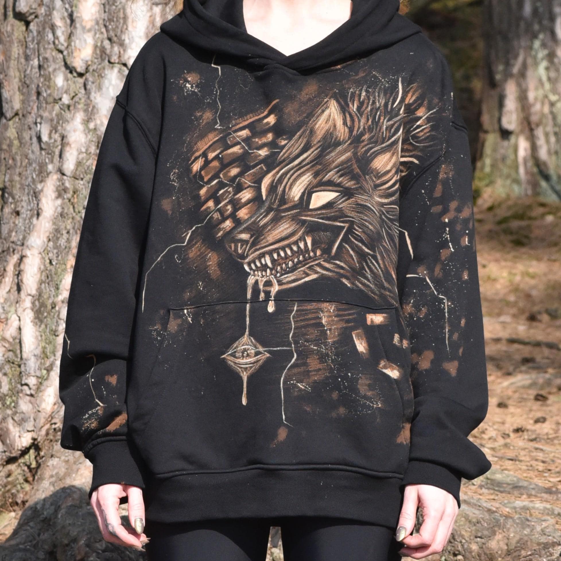 Hand Painted Bleach Designed Hoodies - Etsy