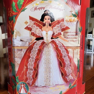 Glamourous Christmas Barbie BNIB Beautifully preserved