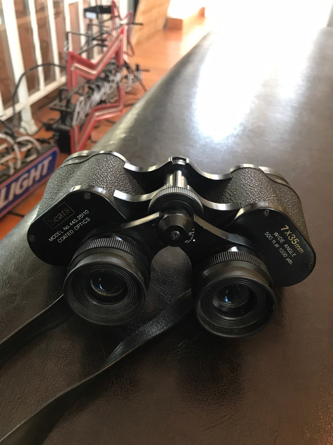 Vintage Sears Binoculars With Original Case - Model 445-25110