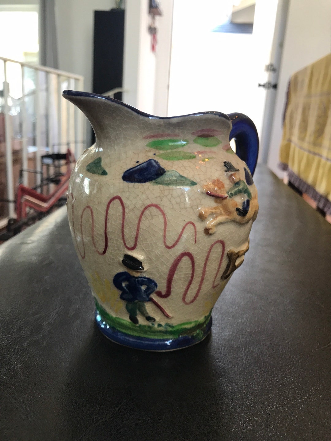 Vintage Decorative Pitcher Depicting Horses Made in Japan Etsy