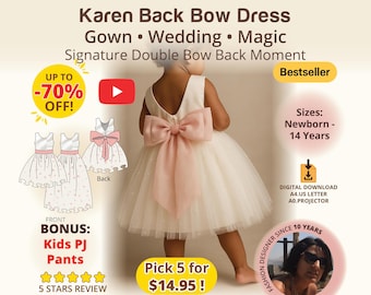 Flower Girl Dress Sewing Pattern Toddler Birthday Twirl Outfit Girls Gown Diy Pdf Bridesmaid Dress Pattern Wedding Party Style
