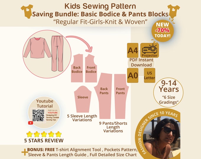 5-piece Basic Sloper Set (24"x48" File) - Etsy Canada