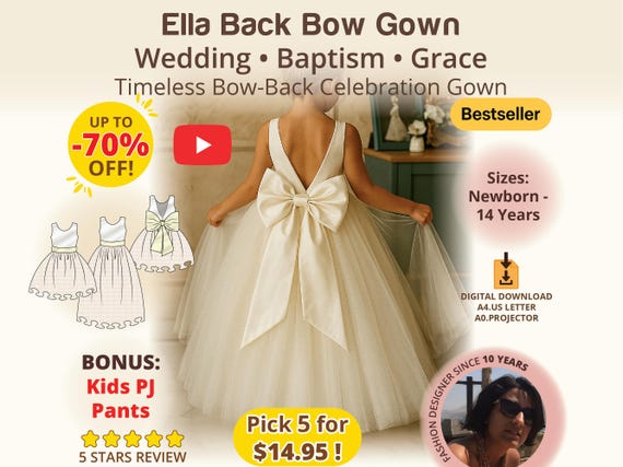 sewing patterns for junior bridesmaid dresses Kids Be Dreamy Dress Sewing Pattern