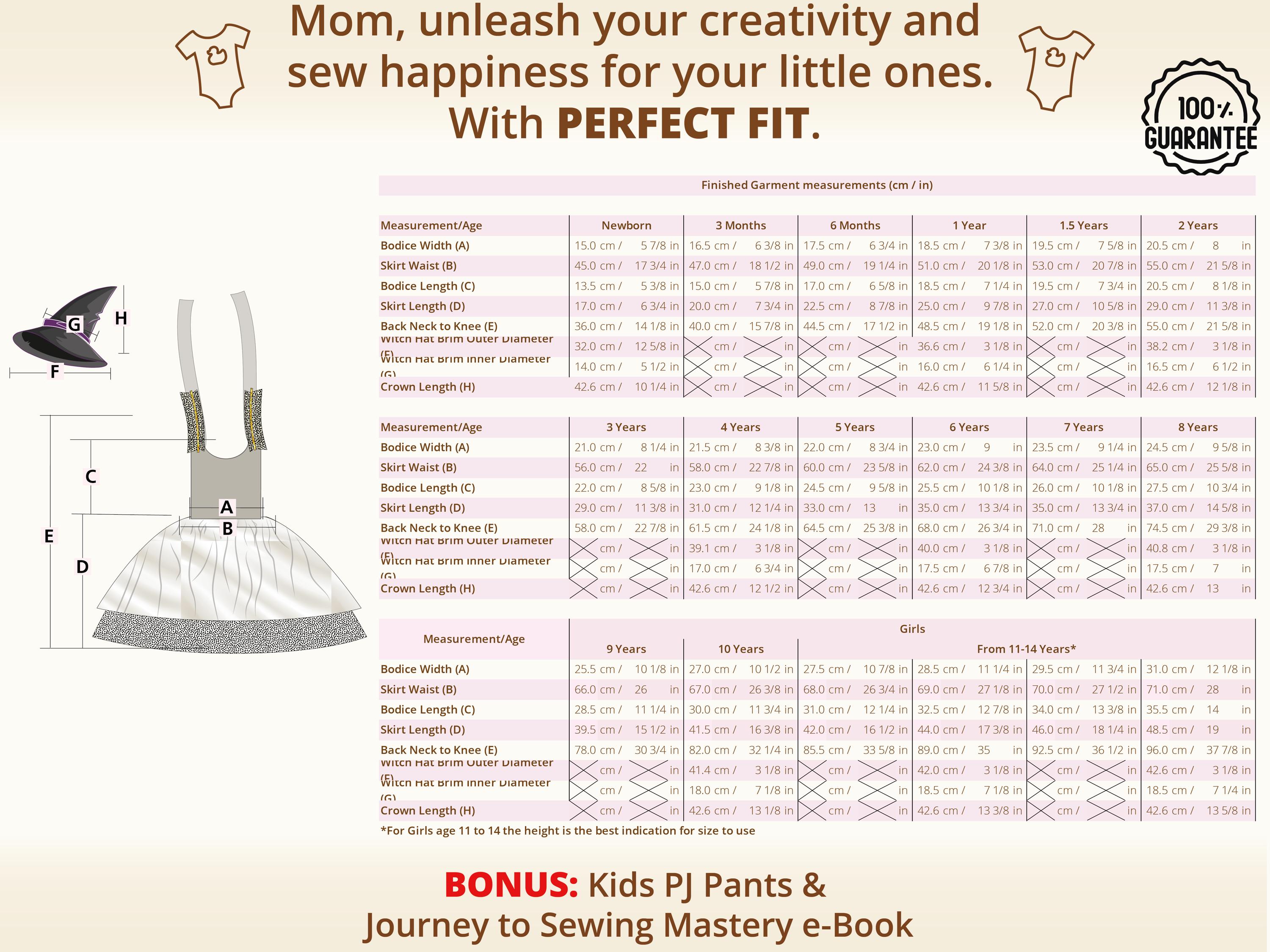 Halloween-jurk peuter kinderen naaipatroon verjaardag meisjes diy pdf  digitale download heksenhoed, spooky kostuum outfit beginner jurk patroon -  Etsy België, image size:3000x2249