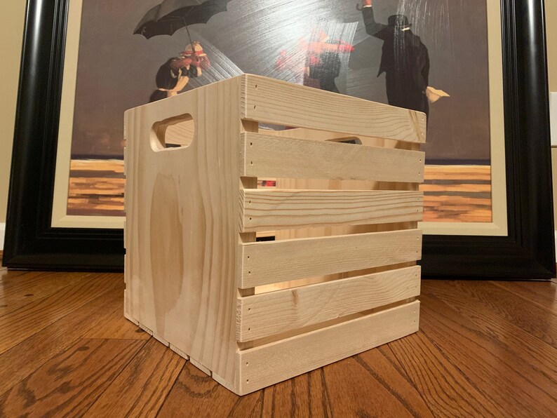 11 x 11 wood crate Cube shelf storage box Wooden storage Etsy