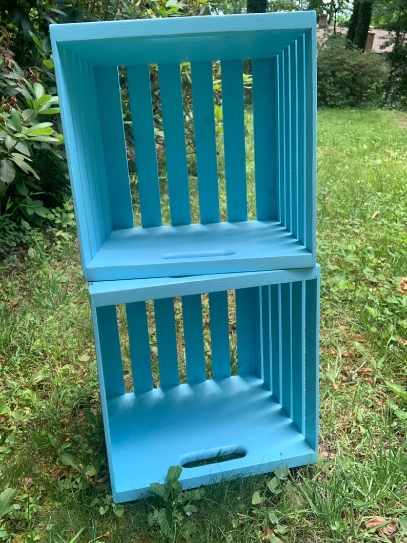 11 x 11 wood crate Cube shelf storage box Wooden storage Etsy