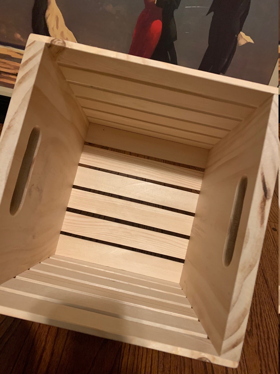 11 x 11 wood crate Cube shelf storage box Wooden storage Etsy