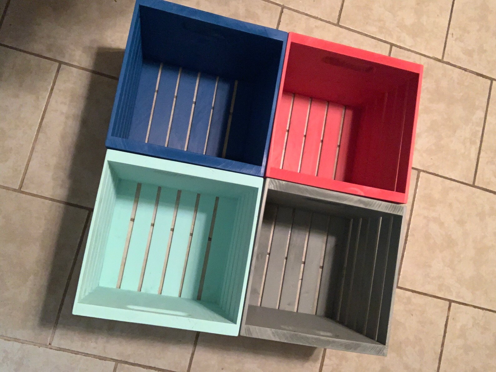 11 x 11 wood crate Cube shelf storage box Wooden storage Etsy