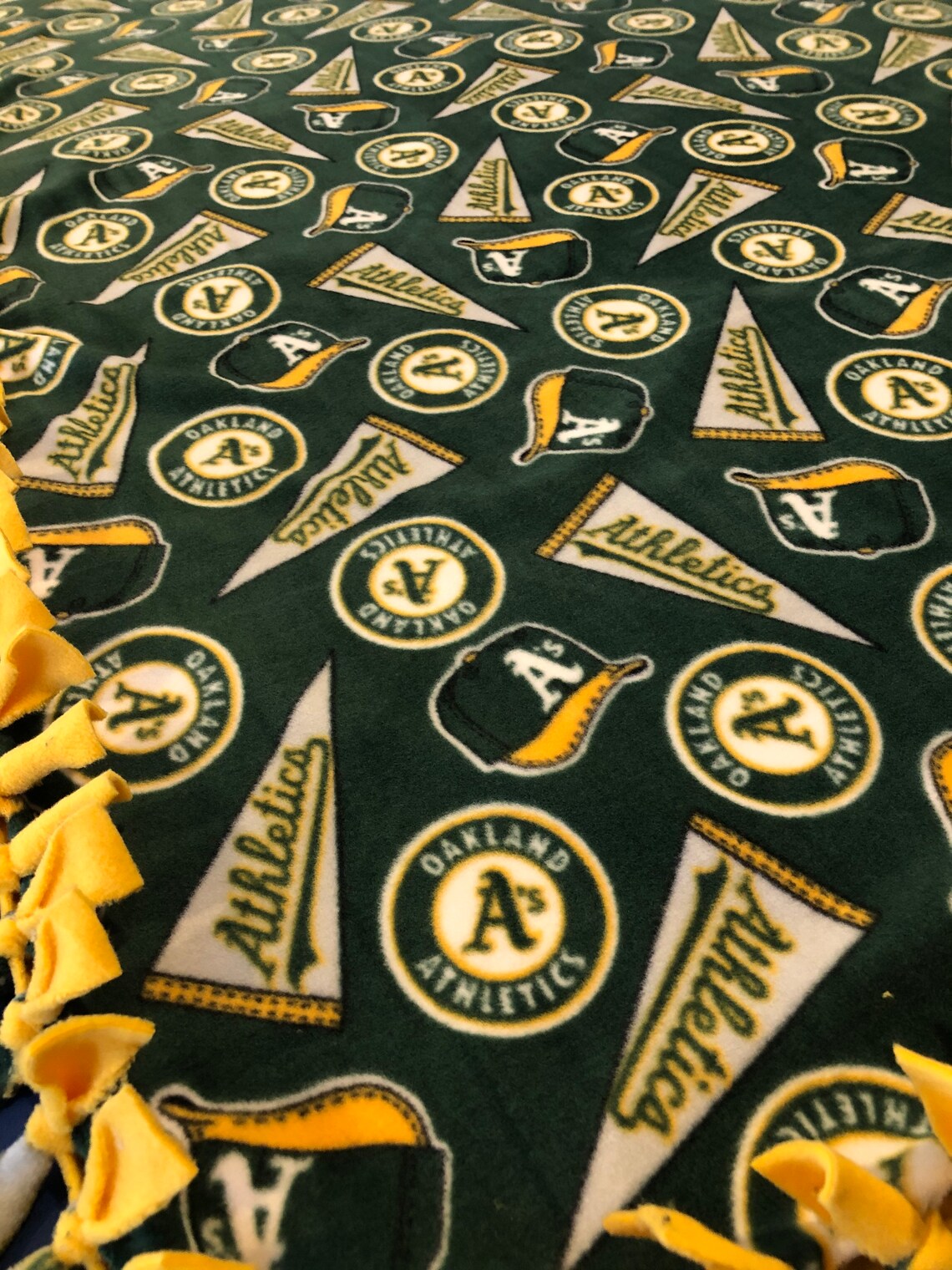 Oakland Athletics Fleece Blanket Etsy