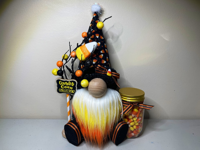 Candy Corn Collector Gnome - Etsy