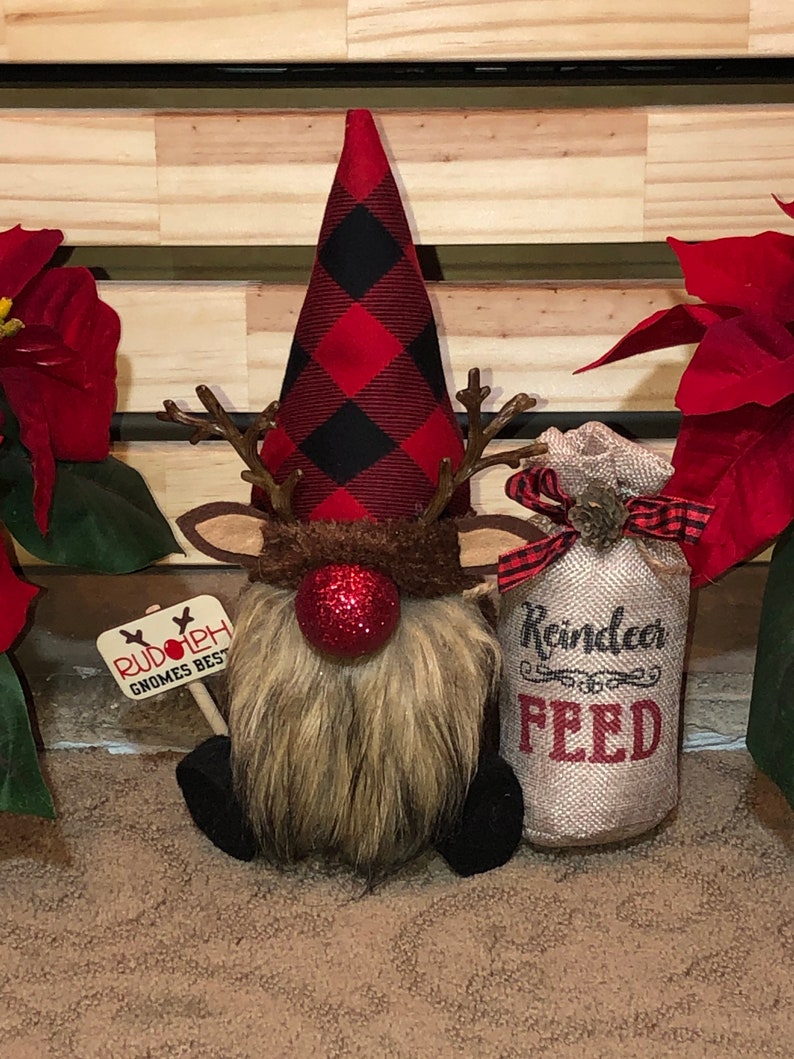 Rudolph reindeer gnome  etsy Rudolph reindeer gnome  etsy