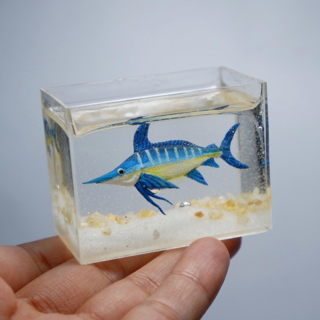 Miniature Blue Marlin Fish in the Tank - Etsy