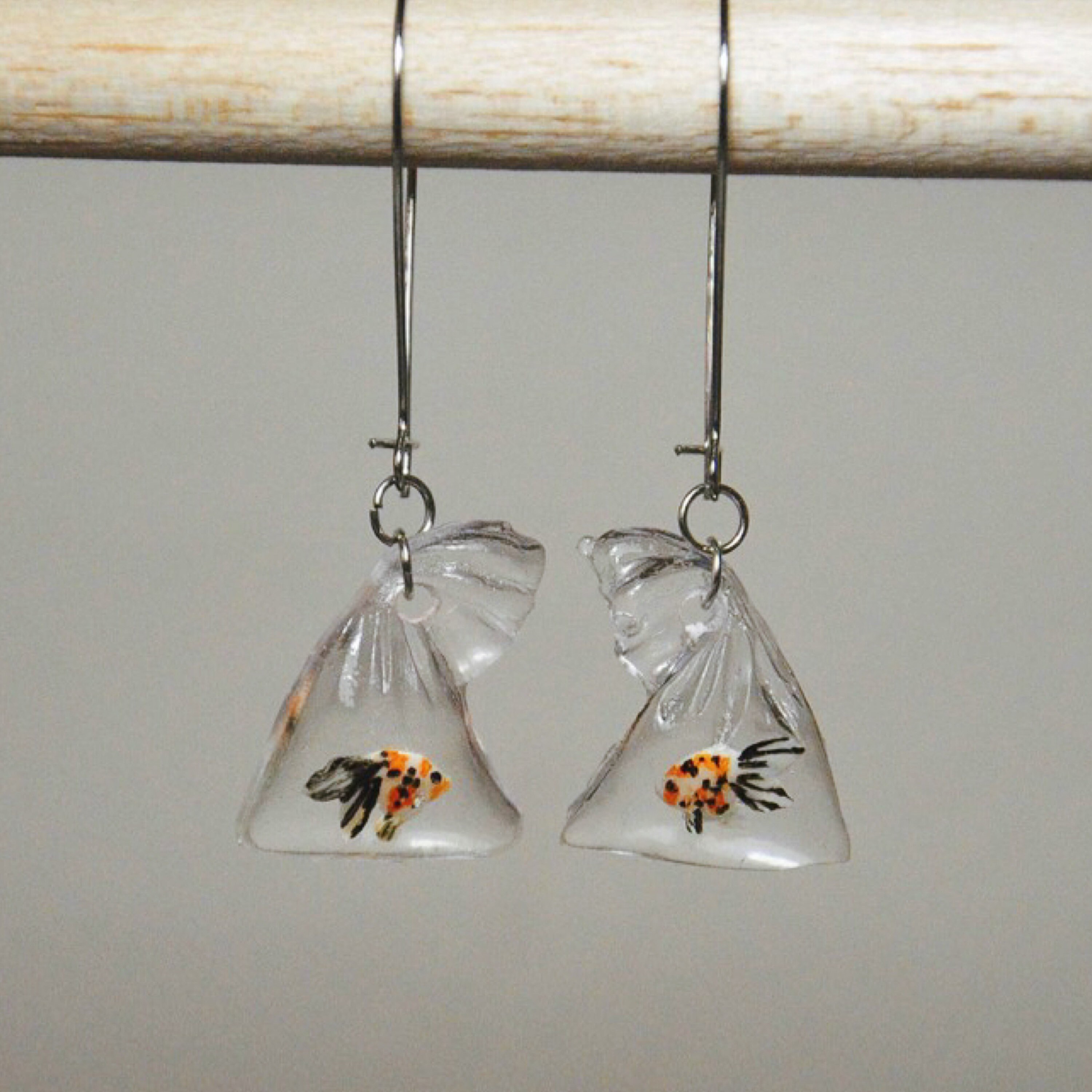 Goldfish Bag Earrings Etsy