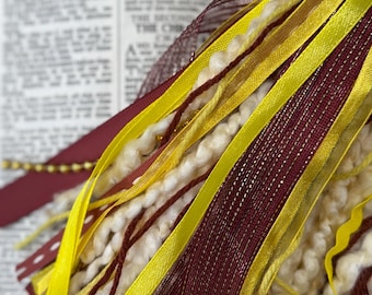 BIBLE TASSEL BOOKMARK, Maroon & Gold Bookmark, Christian Books, Christian Book Accessories, Book Tassels, Faith Based Gift