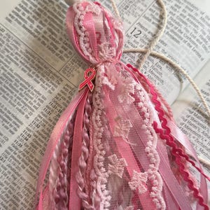 BIBLE TASSEL BOOKMARK, Pink Bible Bookmark, Christian Books, Christian Book Accessories, Book Tassels, Faith Based Gift Breast Cancer Aware