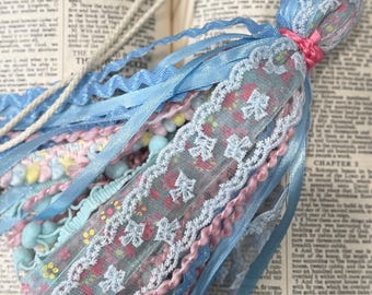 BIBLE TASSEL BOOKMARK, Blue and Pink Bible Bookmark, Christian Books, Christian Book Accessories, Book Tassels, Faith Based Gift