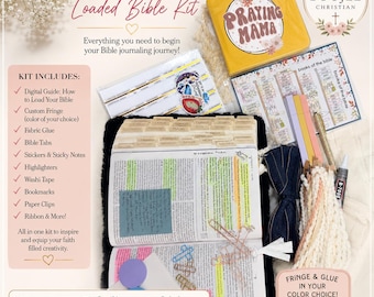 Selbstgestaltetes Bibel-Set | Bibeljournaling-Starter | Zubehör für das Glaubensstudium