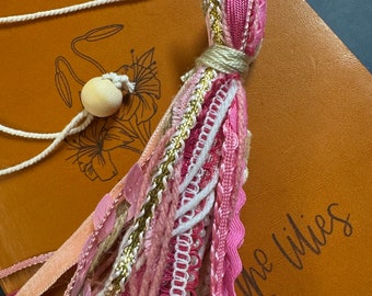 Pink Ribbon Bible Tassel Bookmark, Christian Page Marker, Religious Gift, Bible Lover Gift, Book Accessory, Gift For Her