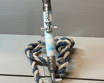 Nauti But Nice - Handcrafted pen made of resin with nautical theme trim