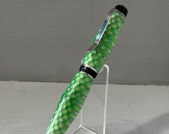 Be Limey - Fluorescent Lime Green Acrylic and Aluminum Honeycomb Cigar Pen