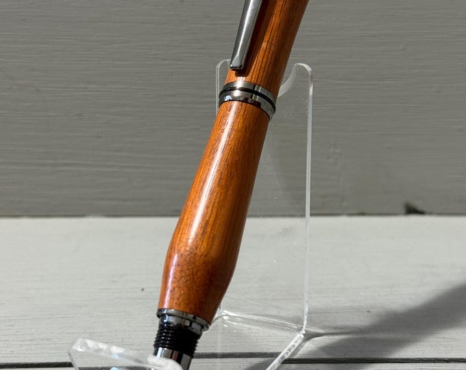 Osage Orange Navigator Rollerball - Handcrafted Pen - Black Titanium Trim