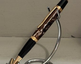 Dark Chocolate - Wall St II Pen made of Home-cast Acrylic