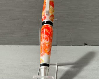 Drunken Sunset - A Cigar-Style Handcrafted Acrylic Pen made with Alcohol Ink