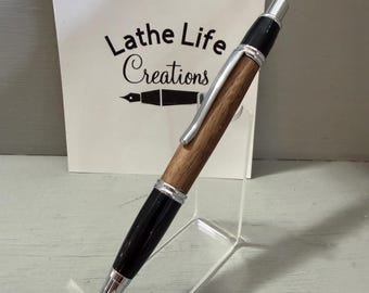 Wonderfully Walnut – Handcrafted Gatsby Style Click Pen in NC Walnut with Chrome Trim