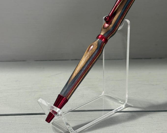JACARANDA - A Slim-style Pen made of Spectraply, finished with red chrome trim