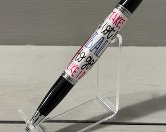 It Takes A Lot of Balls - A Gatsby Twist Style Pen - Clear Acrylic with Chrome Trim
