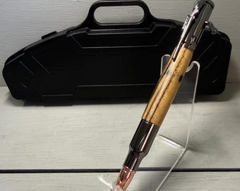 B&W Ebony Bolt Action Pen – 30 Caliber, Gun Metal Trim