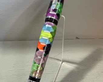 Pretty in Prism - Multi-Colored Acrylic and Aluminum Honeycomb Cigar Pen