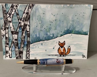 Artist's Series - Fox in Birches - A Wall St. II Photo Pen