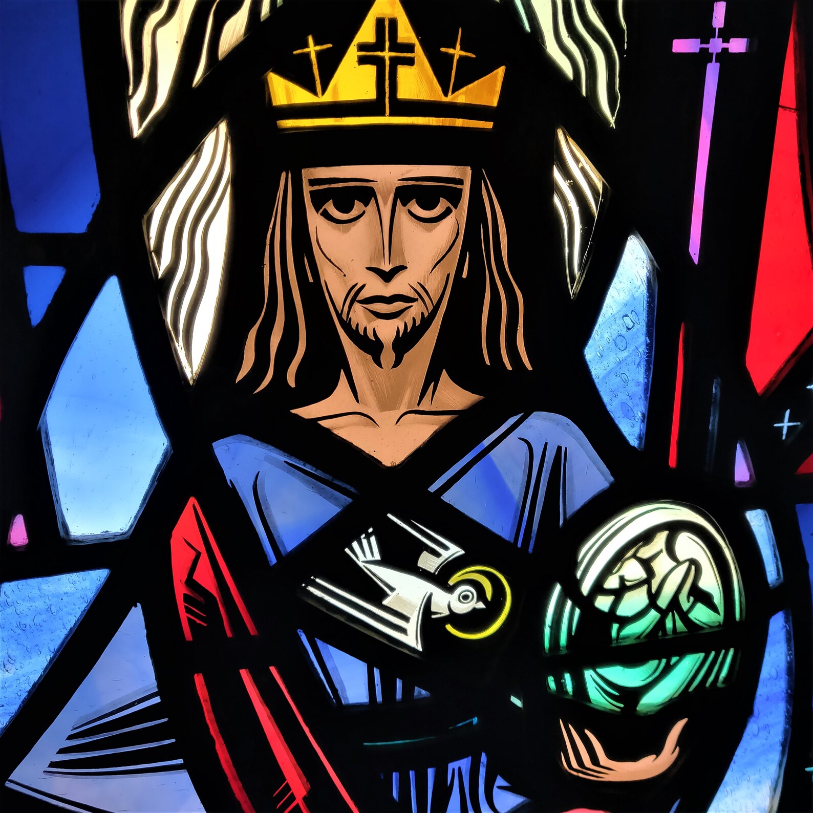 Christ the King Stained Glass - Etsy