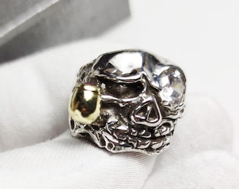 Skull Ring for Men: Slull Jewelry, 925 Sterling Silver NO 10 US - 23 EU