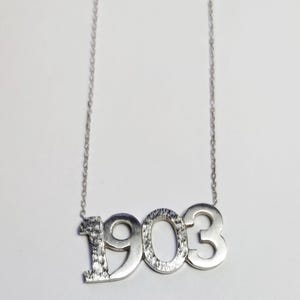 1903 Kolye, 925 Silver, birthday gift, handmade jewellery