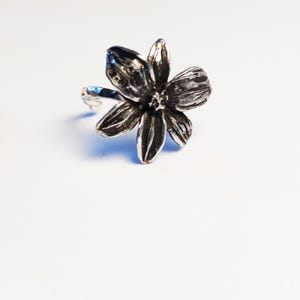 lily flower ring, Birthday gift, silver 925, Womens Jewellery, gift for her