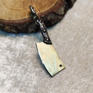 meat cleaver pendant, Gift For Men, mens jewellery, Birthday Gift, chef gift