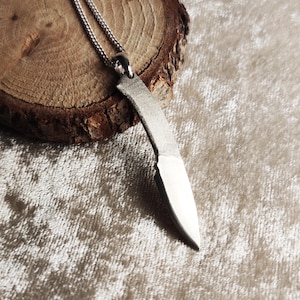 knife necklace, Silver 925, mens jewellery, Birthday Gift, necklace for men, anniversary gift, gift for hunter