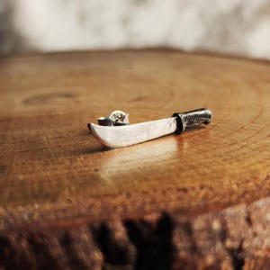machete earring, Silver 925, gift for him, mens jewellery, birthday gift idea, gothcic jewelry