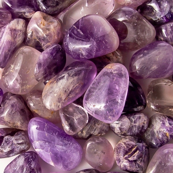 Tumbled Amethyst, Natural Gemstone, Bulk Gems and Stones, Wire Wrapping Crystals for Jewelry Making, Healing Stone, Rock Lover Gift, Candles