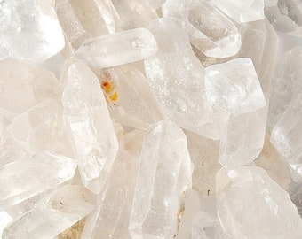 Puntas de cristal de cuarzo transparente, piedra preciosa natural en bruto, mineral en bruto, gemas a granel, suministros de orgonita, cristales para envolver alambre, regalo para amantes de las rocas