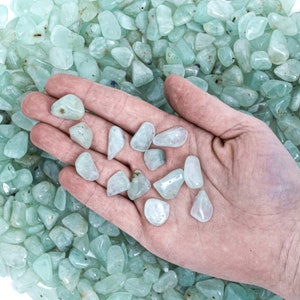 Tumbled Prehenite, Small Polished Gemstones, Rockhound Gift, Wire Wrapping, Single Crystal, Pretty Rock, Single Stone, Metaphysical Store