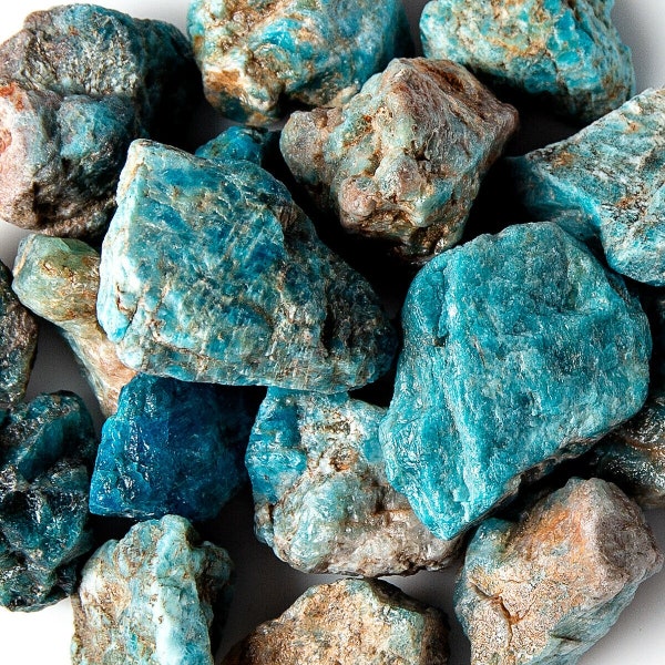 Raw Blue Apatite, Natural Gemstone, Bulk Gems, Jewelry Making Supplies, Wire Wrapping Crystals, Rock Lover Gift, Rough Stone for Tumbling