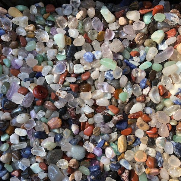 Assorted Gemstone Chips, Bulk Gems and Stones, Crystals for Jewelry Making, Stones for Candles, Rock Lover Gift, Fairy Garden Stones, Tumble