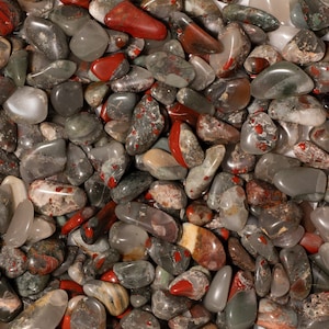 African Bloodstone, Small Tumbled Stones, Heliotrope, Bulk Gems, Jewelry Making Crystals, Rock Lover Gift, Protection Stones, Natural Rocks