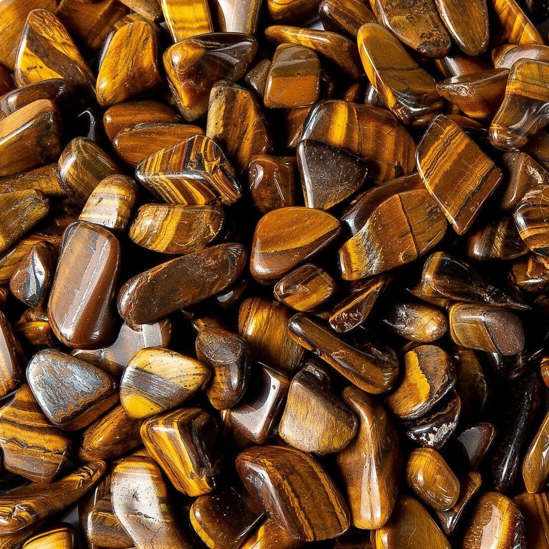 1/2 lb Tumbled Golden Tigers Eye Crystal Natural Small Gemstones 60-90 Stones 1/2 lb Tumbled Golden Tigers Eye Crystal Natural Small Gemstones 60-90 Stones
