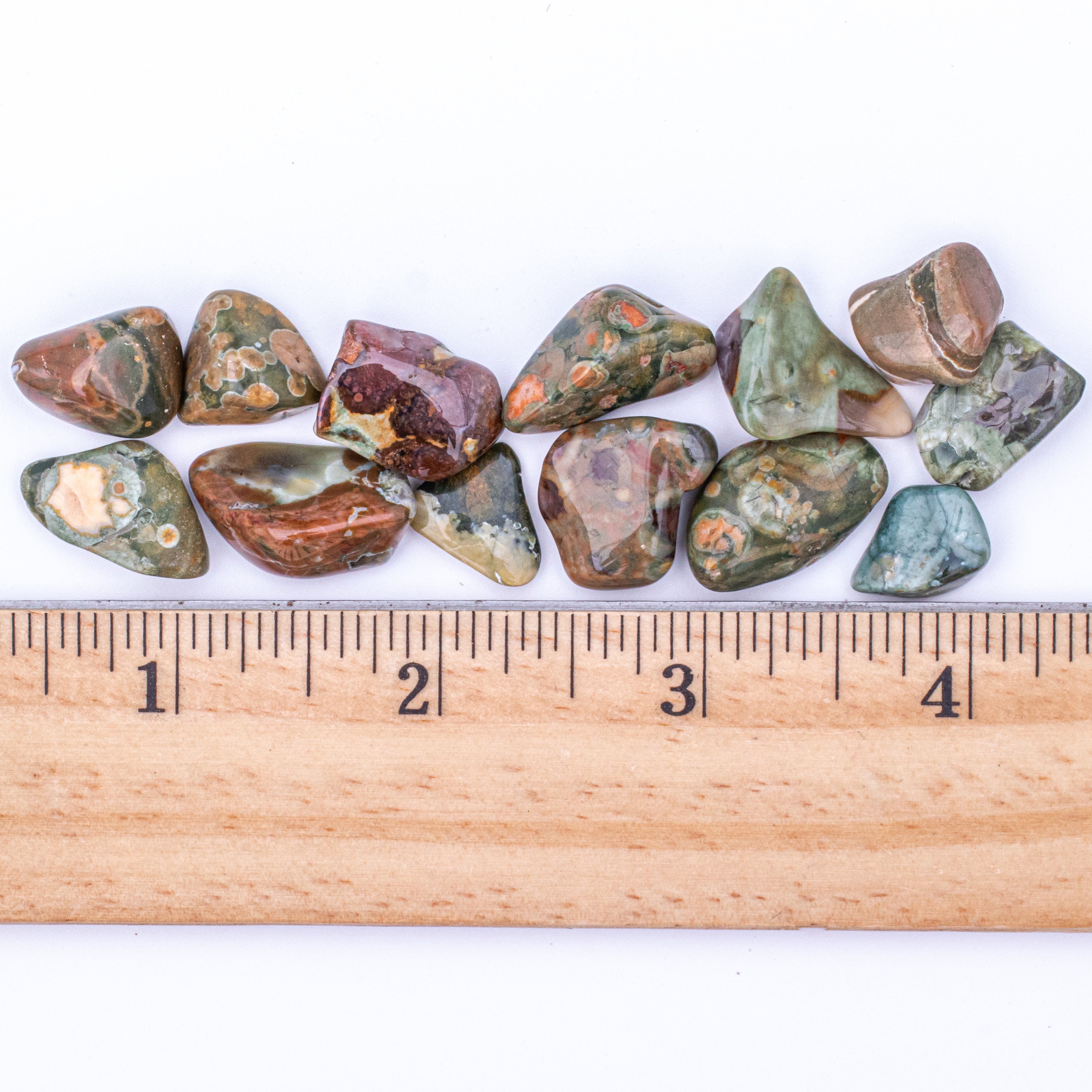 Small Triangular Rocks Rainforest Rhyolite, Small Tumbled Stones, Wire Wrapping Crystals ...
