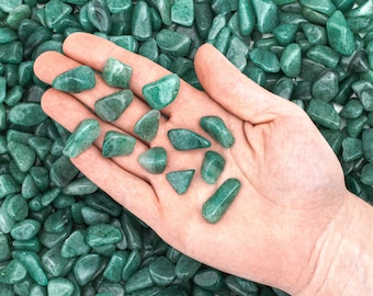 Green Aventurine Tumble, Small Gemstone, Wire Wrapping Supplies, Crystals for Jewelry Making, Single Stone, Rockhound Gift, Stocking Stuffer